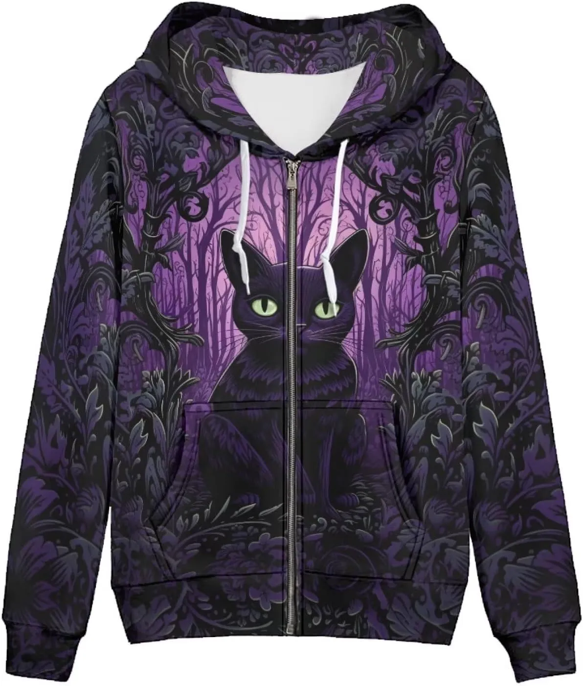 Zip Up Hoodie for Women Lightweight Fall Jacket Streetwear Oversized Hooded Sweatshirts for Teen Girls