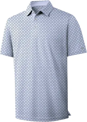 ZITY Men's Golf Polo Shirt Short Sleeve Performance Moisture Wicking Collared Print Shirt for Golf and Casual Wear