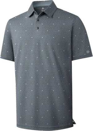 ZITY Men's Golf Polo Shirt Short Sleeve Performance Moisture Wicking Collared Print Shirt for Golf and Casual Wear