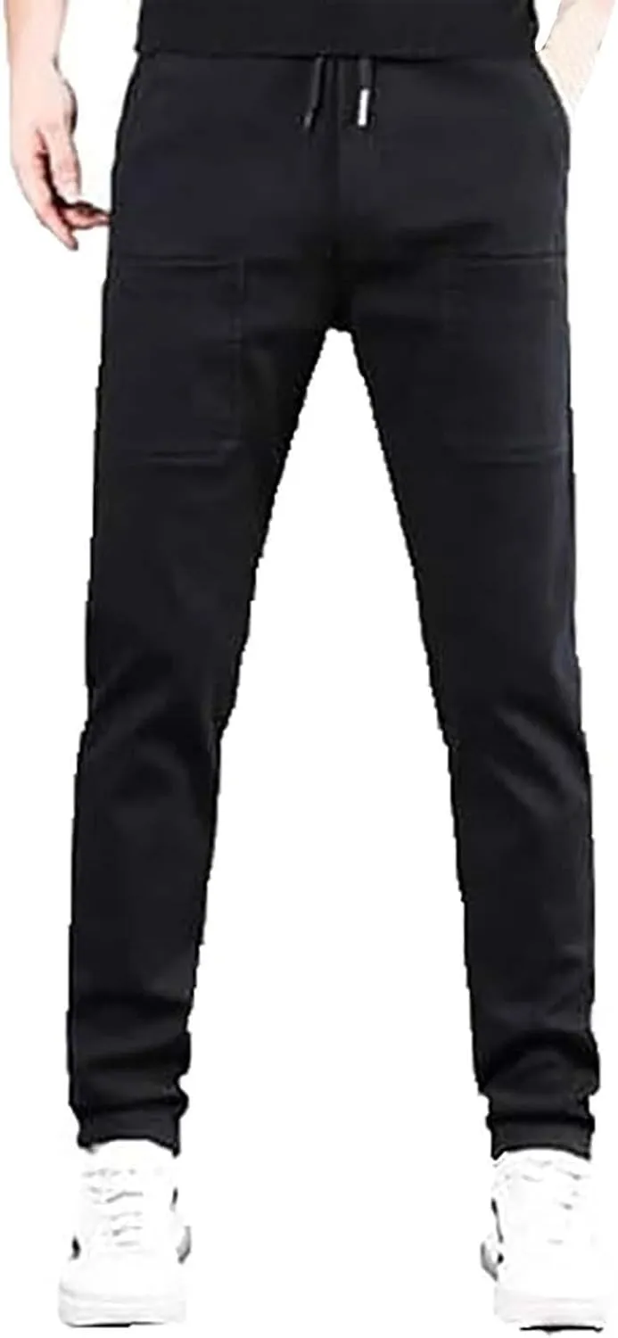 ZYXTIM Men's Ice Silk Jogging Bottoms Oversize Elastic Waist Quick Dry Workout Sweatpants Training Running Casual Lounge Pant