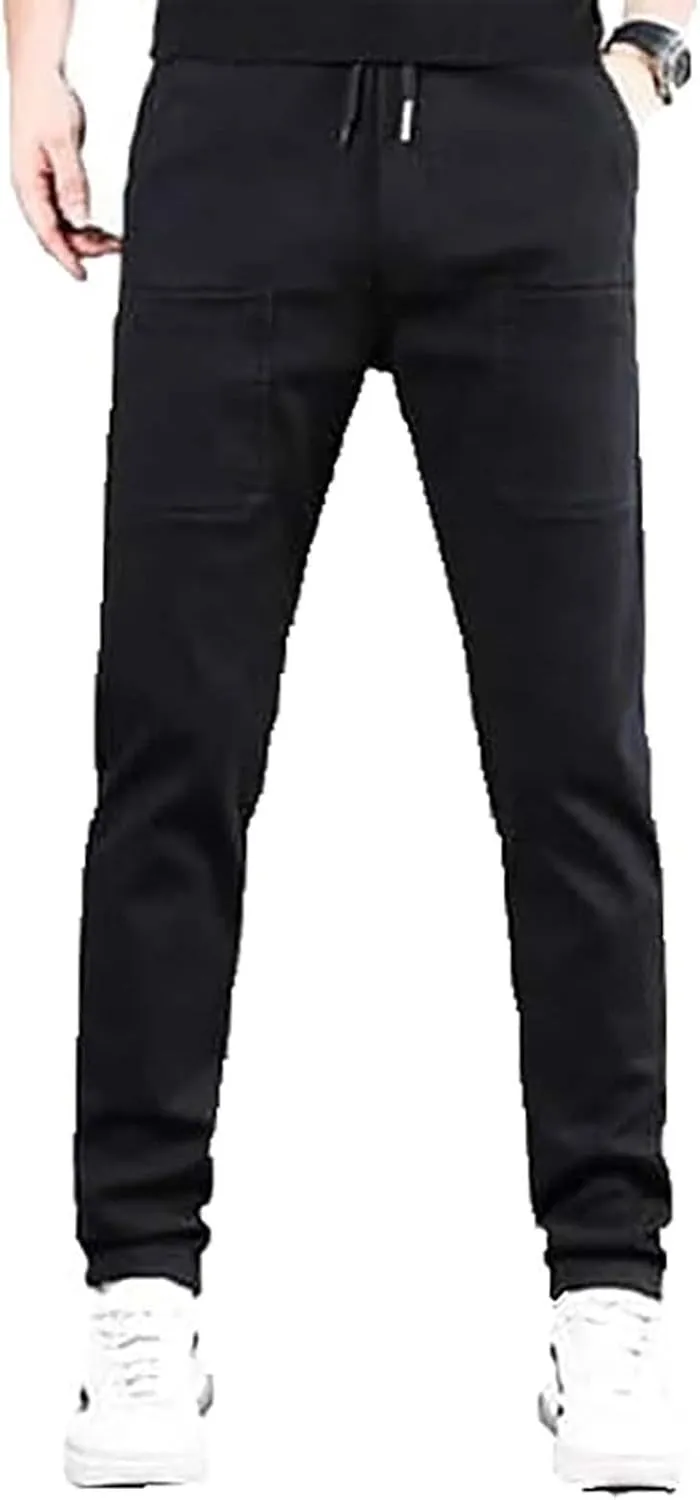 ZYXTIM Men's Ice Silk Jogging Bottoms Oversize Elastic Waist Quick Dry Workout Sweatpants Training Running Casual Lounge Pant